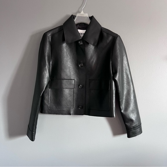 Jason Wu Jackets & Blazers - Jason Wu Black Faux Leather Jacket